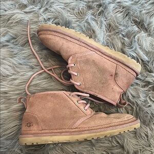 UGG Blush Suede Lace-Up Boots
